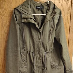 New Look Olive Green Hooded Utility Jacket